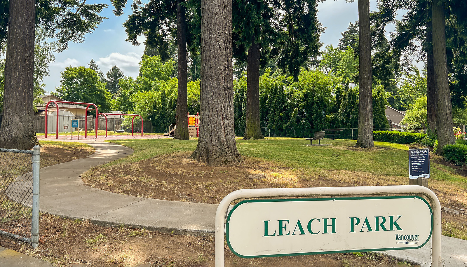 Leach Park sign