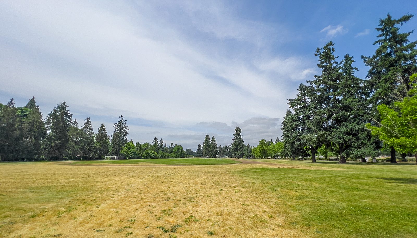 wide view of memory mill park soccer field