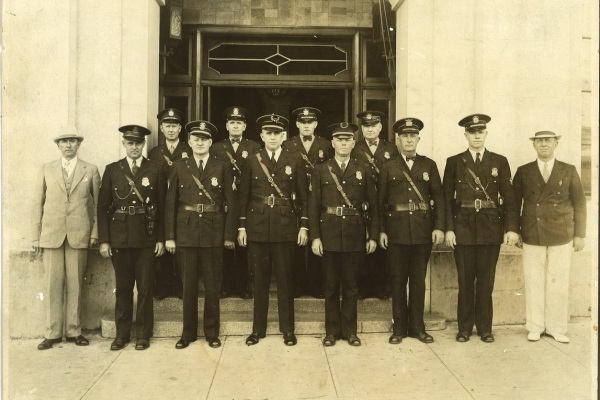 1910-1937 Police group image in sepia