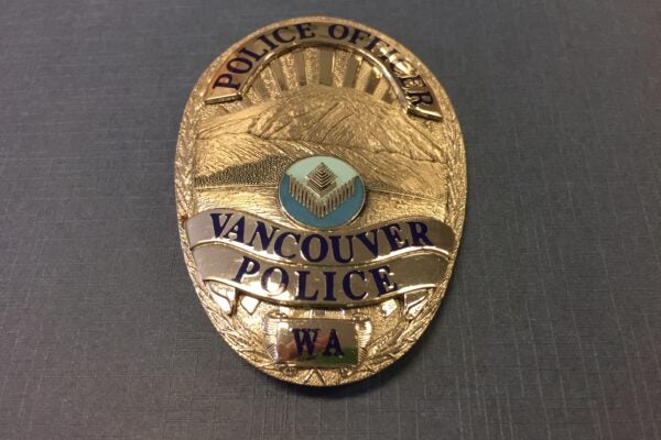 gold police officer badge