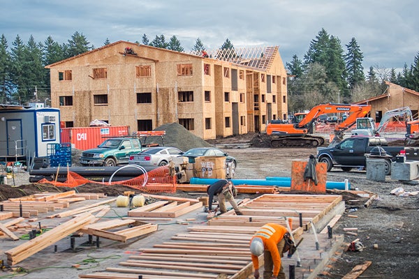 in progress multi-family housing construction