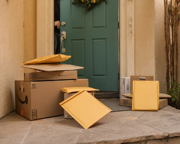 packages on doorstep