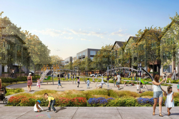 rendering of park at heights district