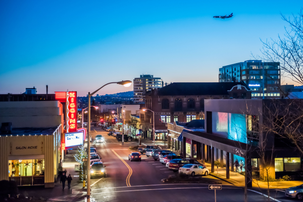 main street at night