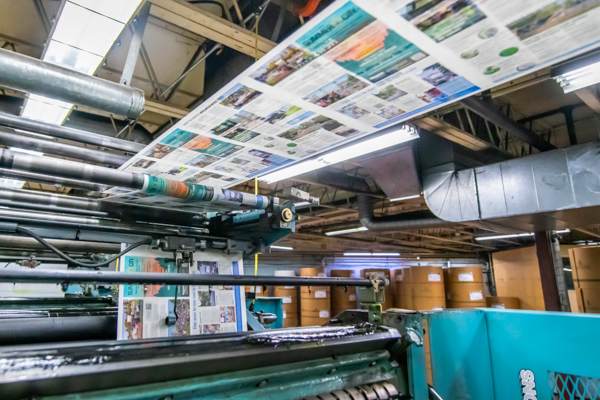 City of Vancouver newsletter on printing press