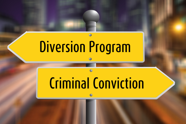 diversion program or criminal conviction