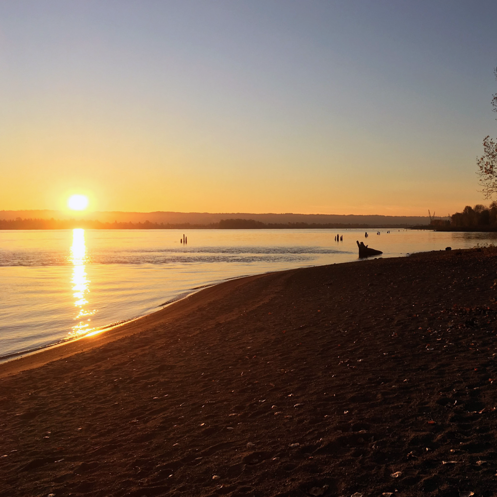 Sunset over the Columbia River