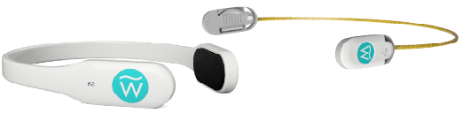 A WAVE headset and WAVE goggle clip trackers.