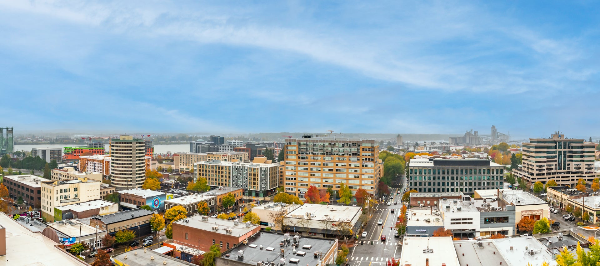 Downtown Vancouver skyline with buildings in view