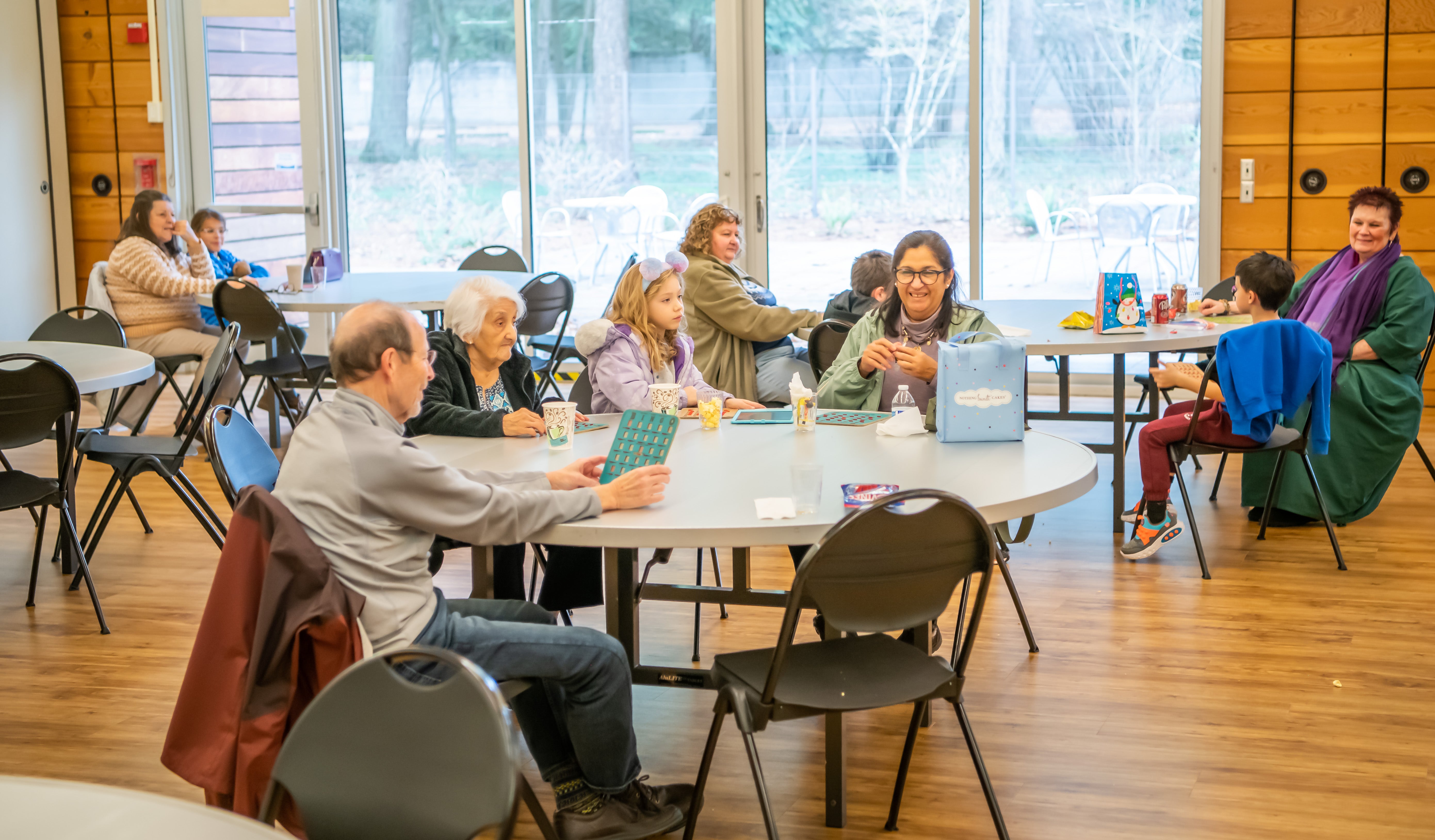 Kids play Bingo with their parents and grandparents at Firstenburg Bingo Night