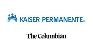 Logos of Kaiser Permanente and The Columbian.