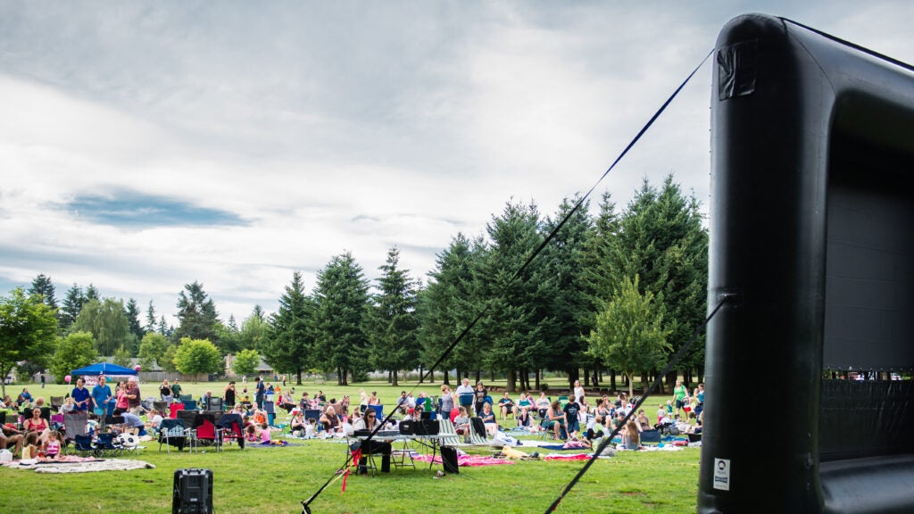 Movie in the park.