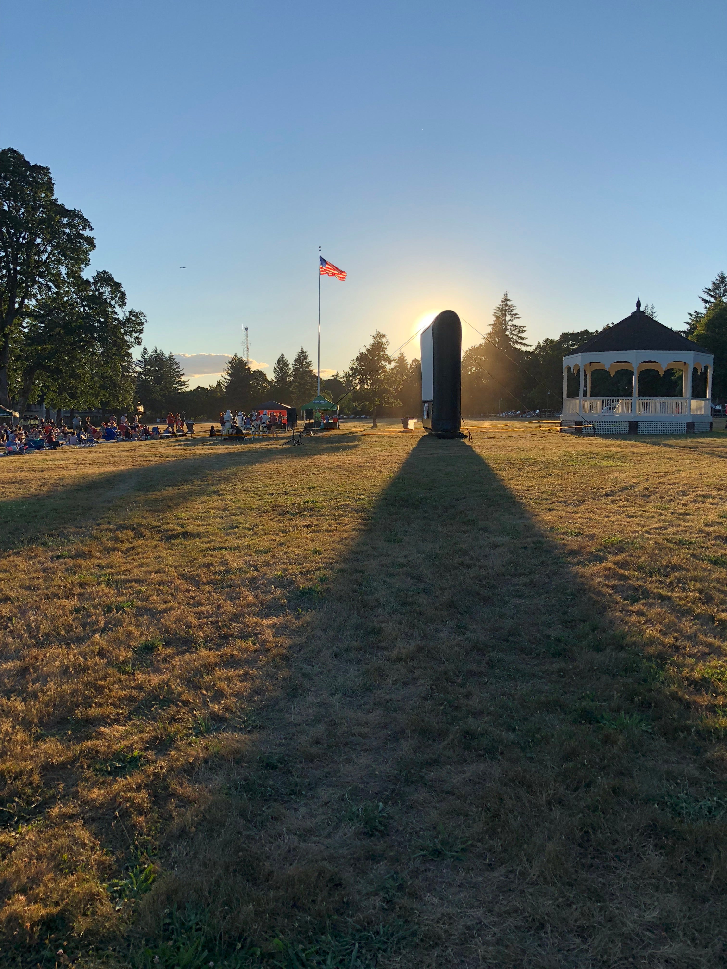 Movie on the Fort Vancouver Parade Grounds.