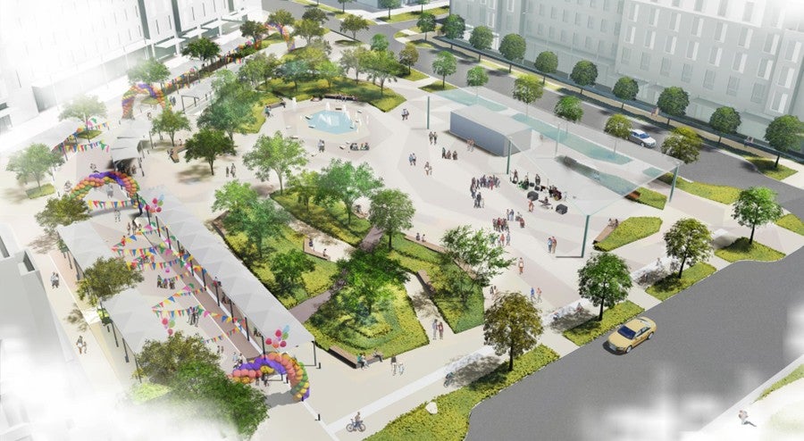 A picture of the development plan of the Heights District Grand Loop.