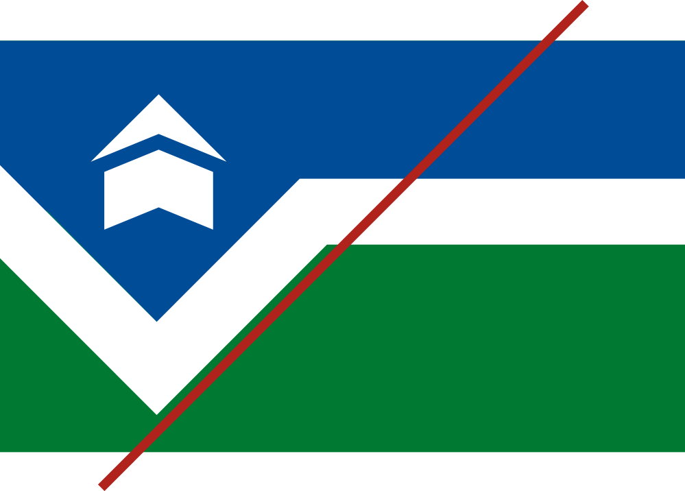 Flag misuse. Colors inverted.