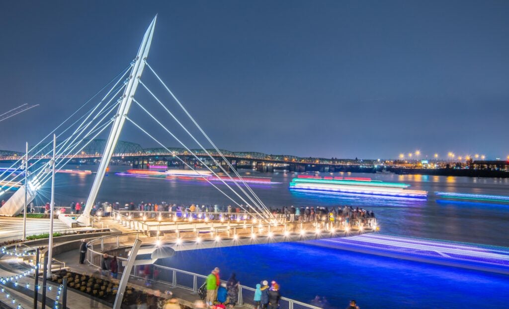 Chrtistmas Ships sail by the Grant Street Pier