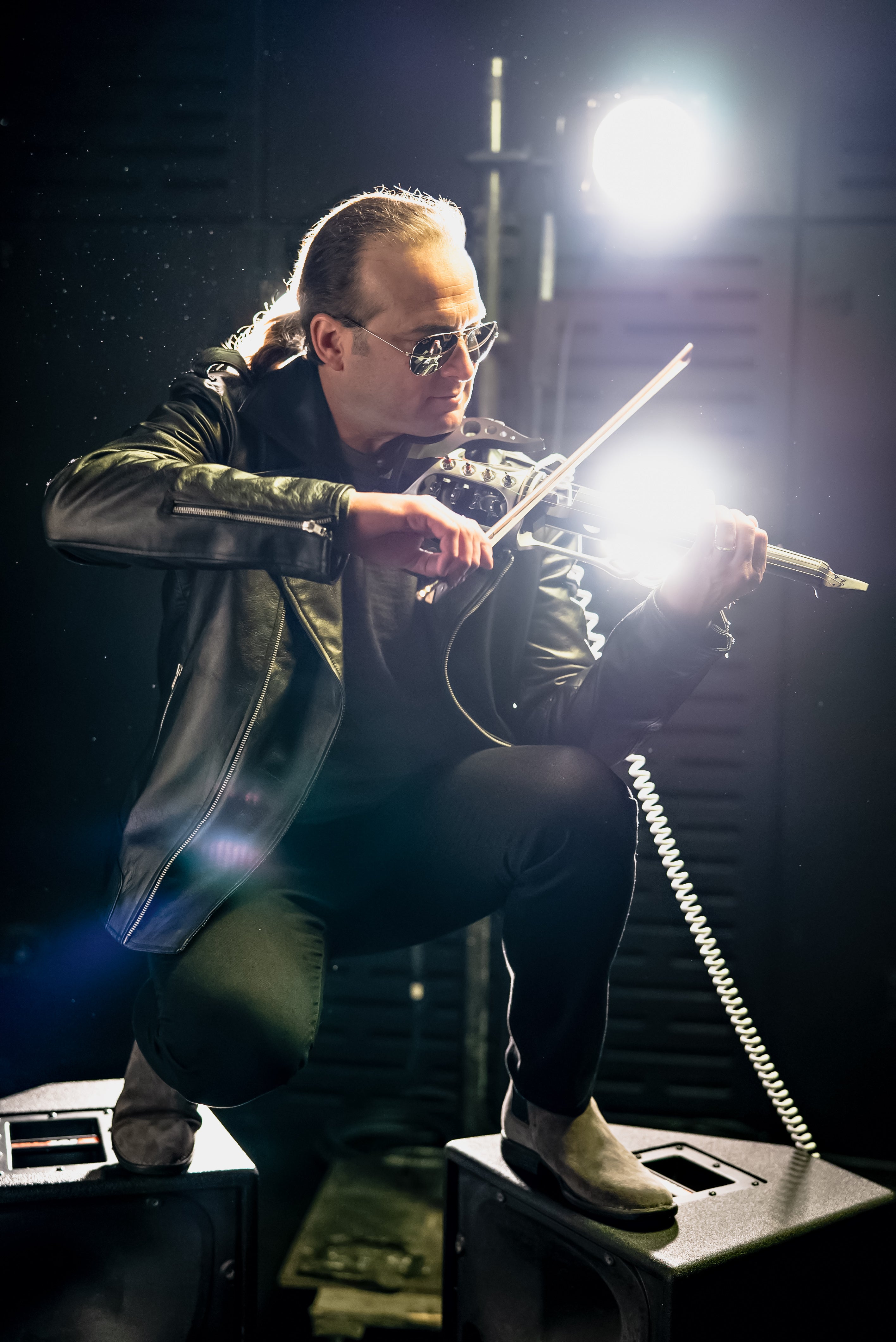 Aaron Meyer playing the violin.